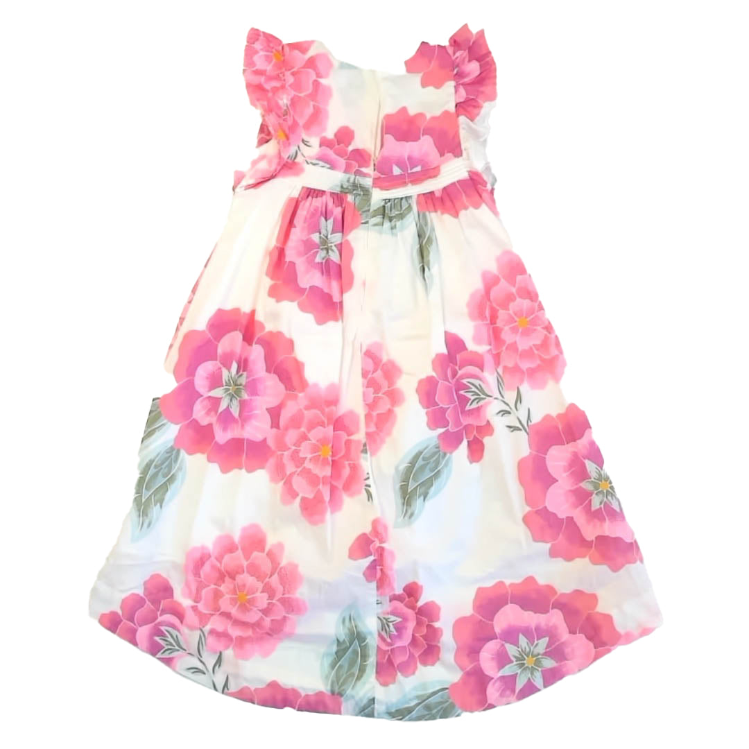 Tea Collection Girls Pink Floral Dress Size: 7 Years Pink Floral