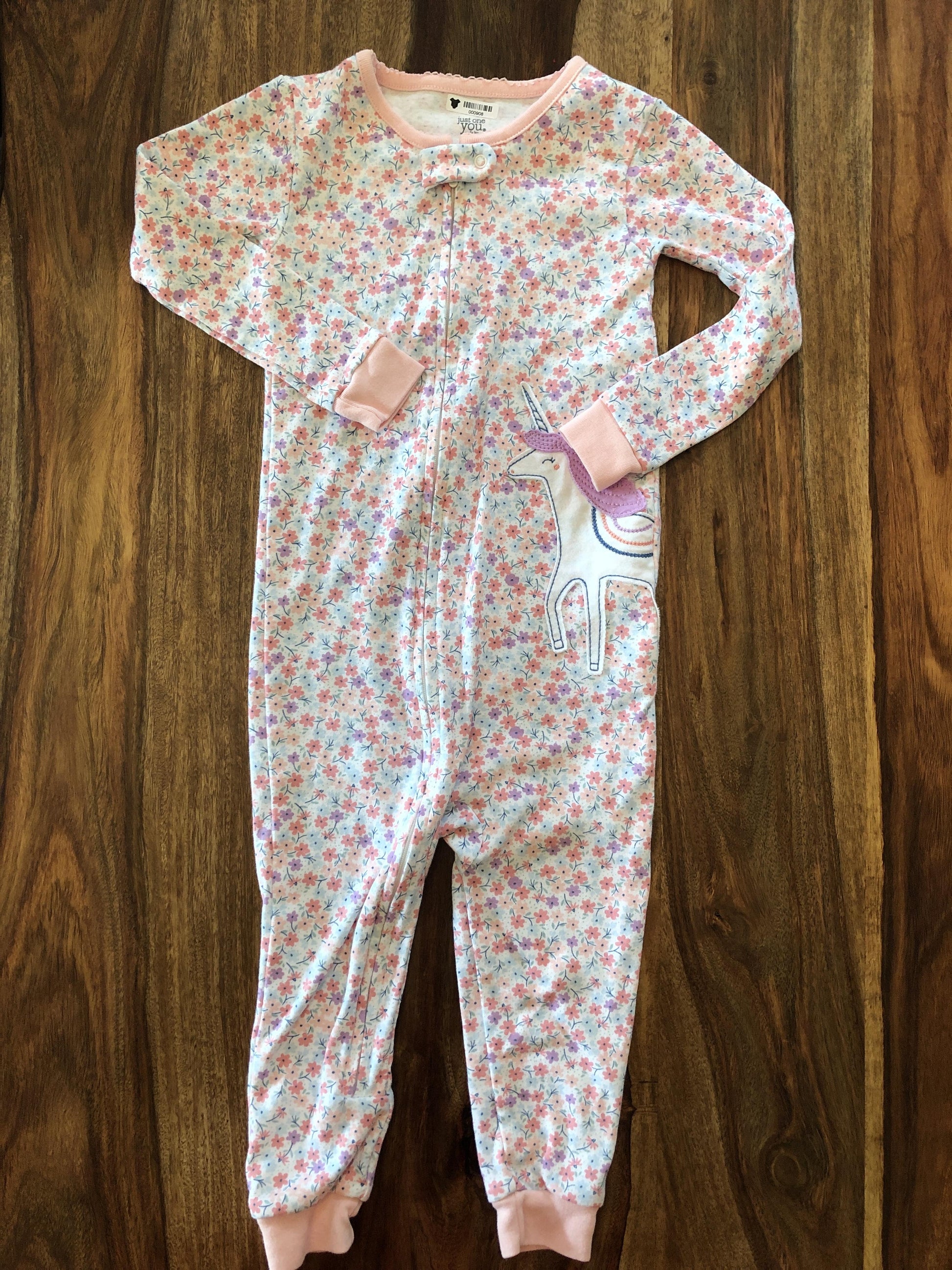 Carters Girls Pink floral Pajamas Size: 2 years Pink floral