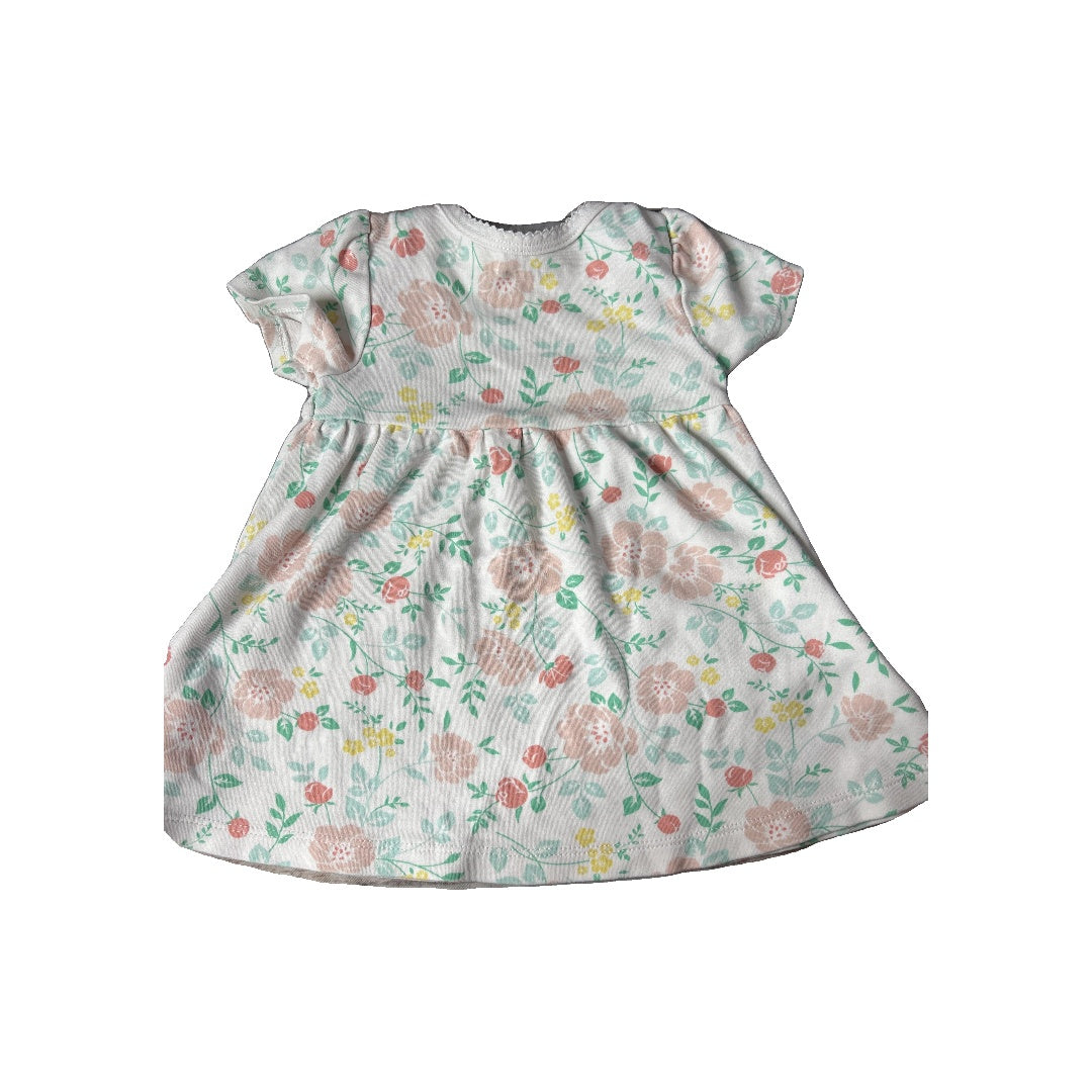 Girls Pink floral Dress Size: 9 months Pink floral