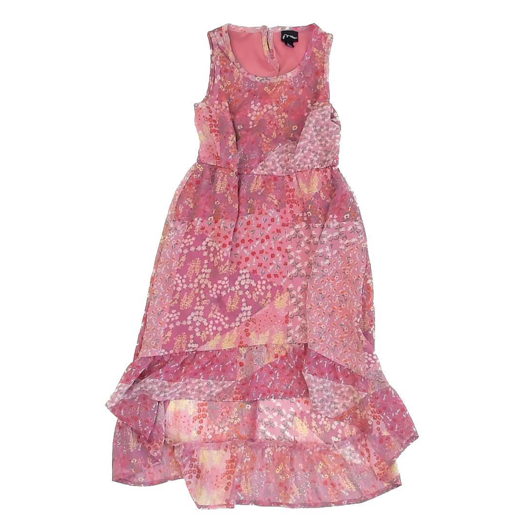 Art Class Girls Pink Floral Sun Dress Size: XS (4-5T) Pink Floral