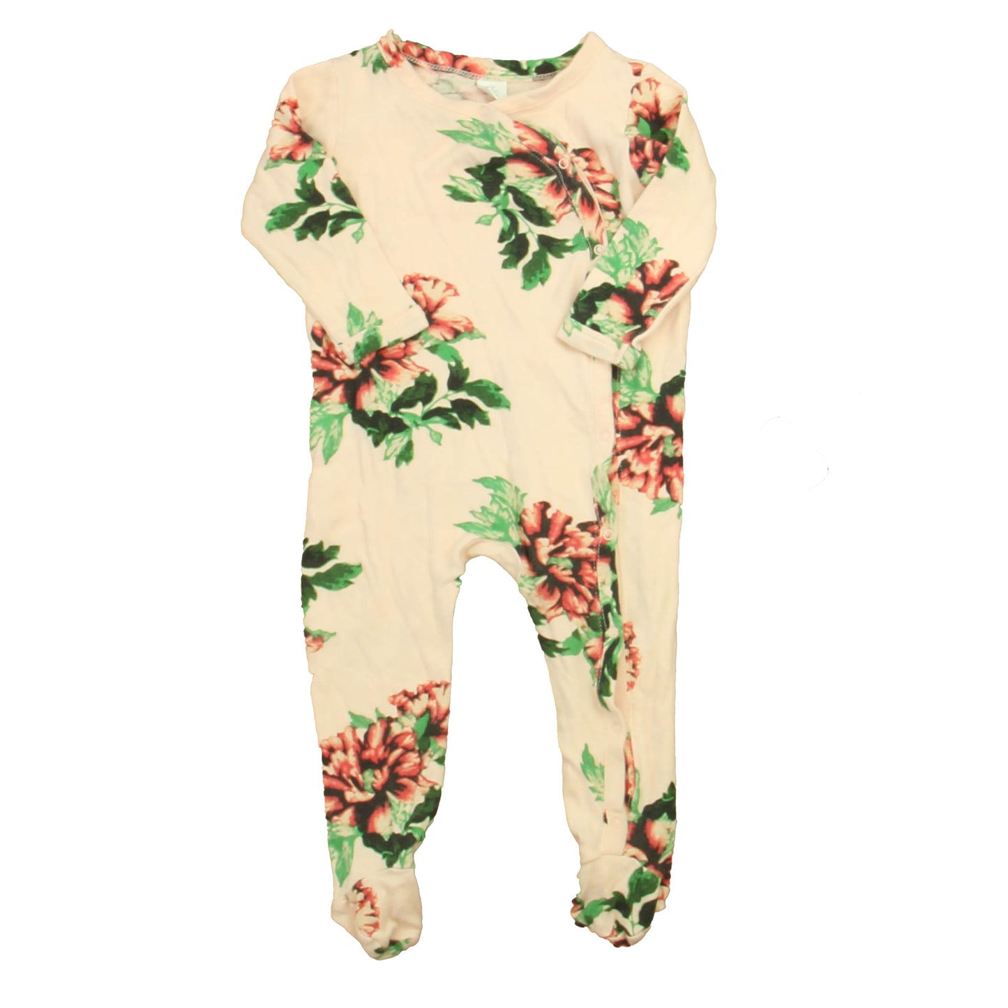 Nordstrom Girls Pink Floral Long Sleeve Outfit Size: 9 Months Pink Floral