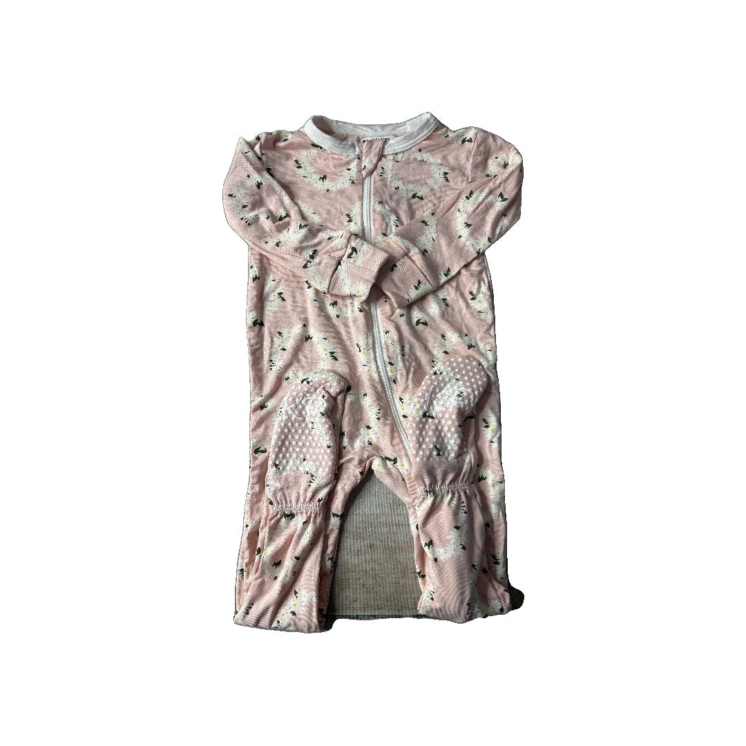 KicKee Pants Girls Pink floral Pajamas Size: 9-12 Months Pink floral