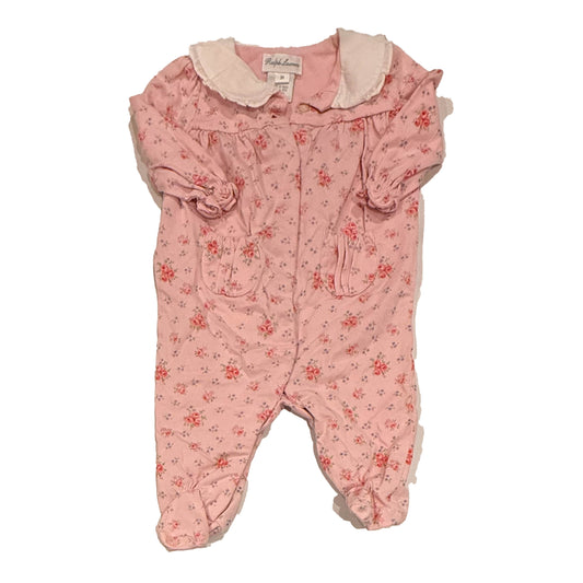 Ralph Lauren Girls Pink Floral Long Sleeve Outfit Size: 3 Months Pink Floral