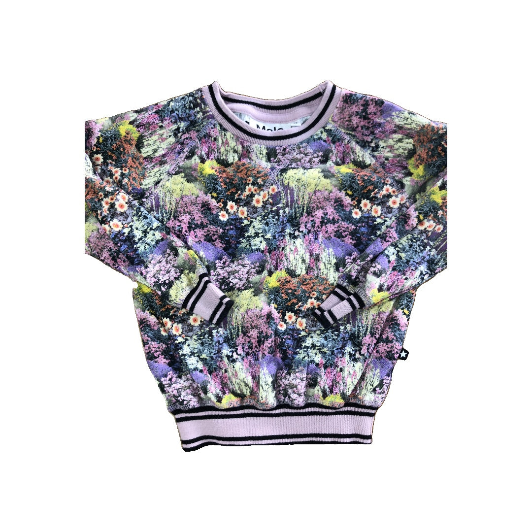 Molo Girls Pink floral Sweater Size: 3T Pink floral