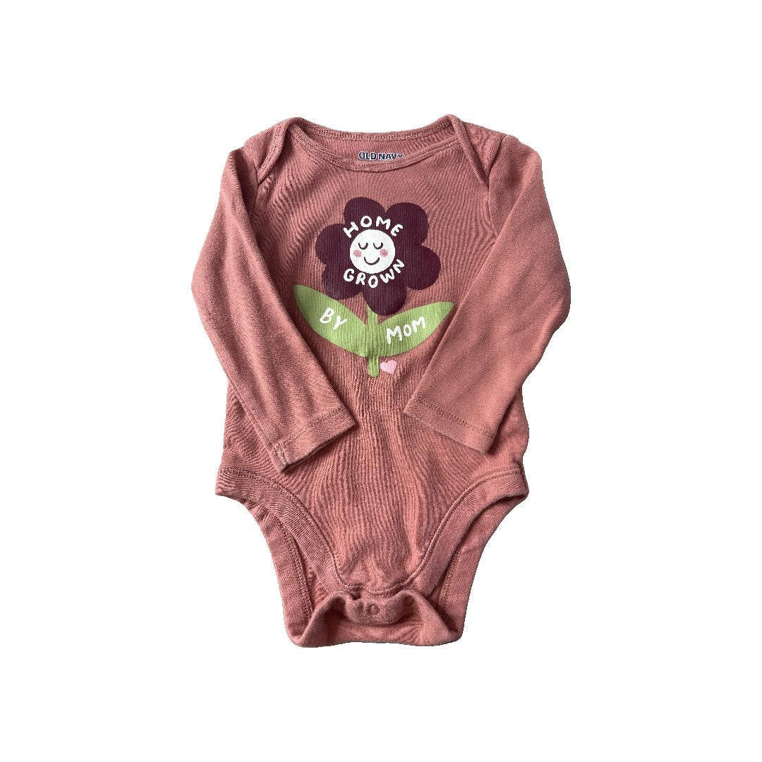 Old Navy Girls Pink floral Onesie Size: 12-18 months Pink floral