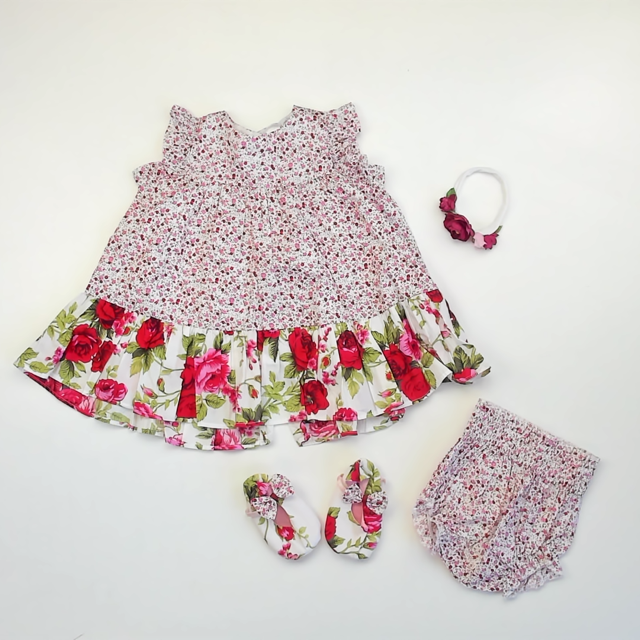 Marcela Girls Pink Floral Apparel Sets Size: 18 Months Pink Floral