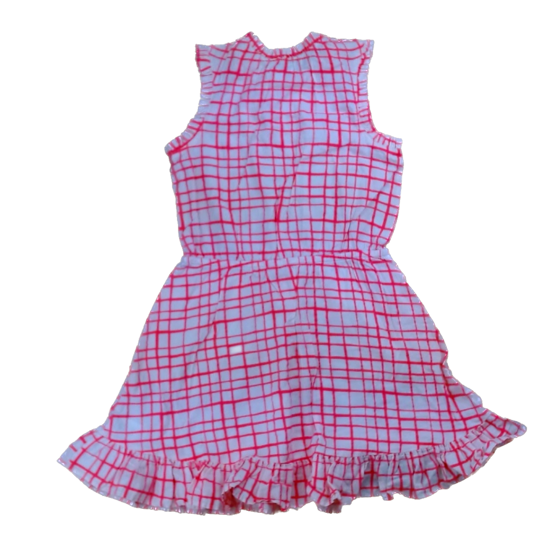 Rockets Of Awesome Girls Pink | Florescent Pink Lattice Design Dress Size: 10 Years Pink | Florescent Pink Lattice Design