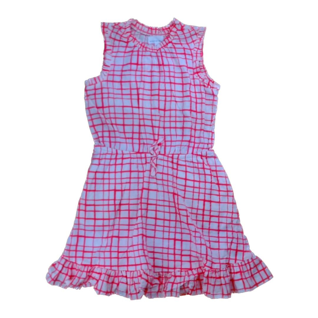 Rockets Of Awesome Girls Pink | Florescent Pink Lattice Design Dress Size: 10 Years Pink | Florescent Pink Lattice Design