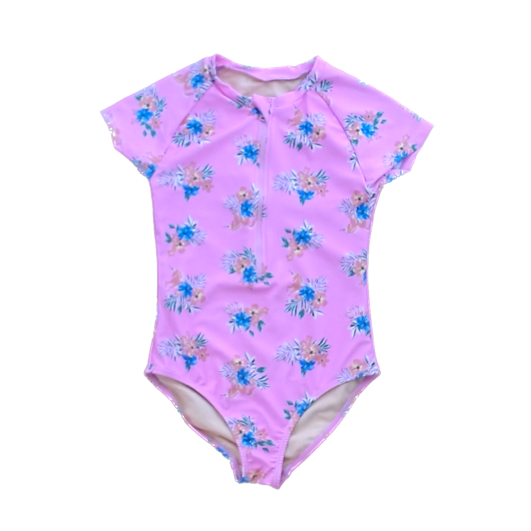 Rockets Of Awesome Girls Pink | Flowers Swimwear Size: 7 Years Pink | Flowers