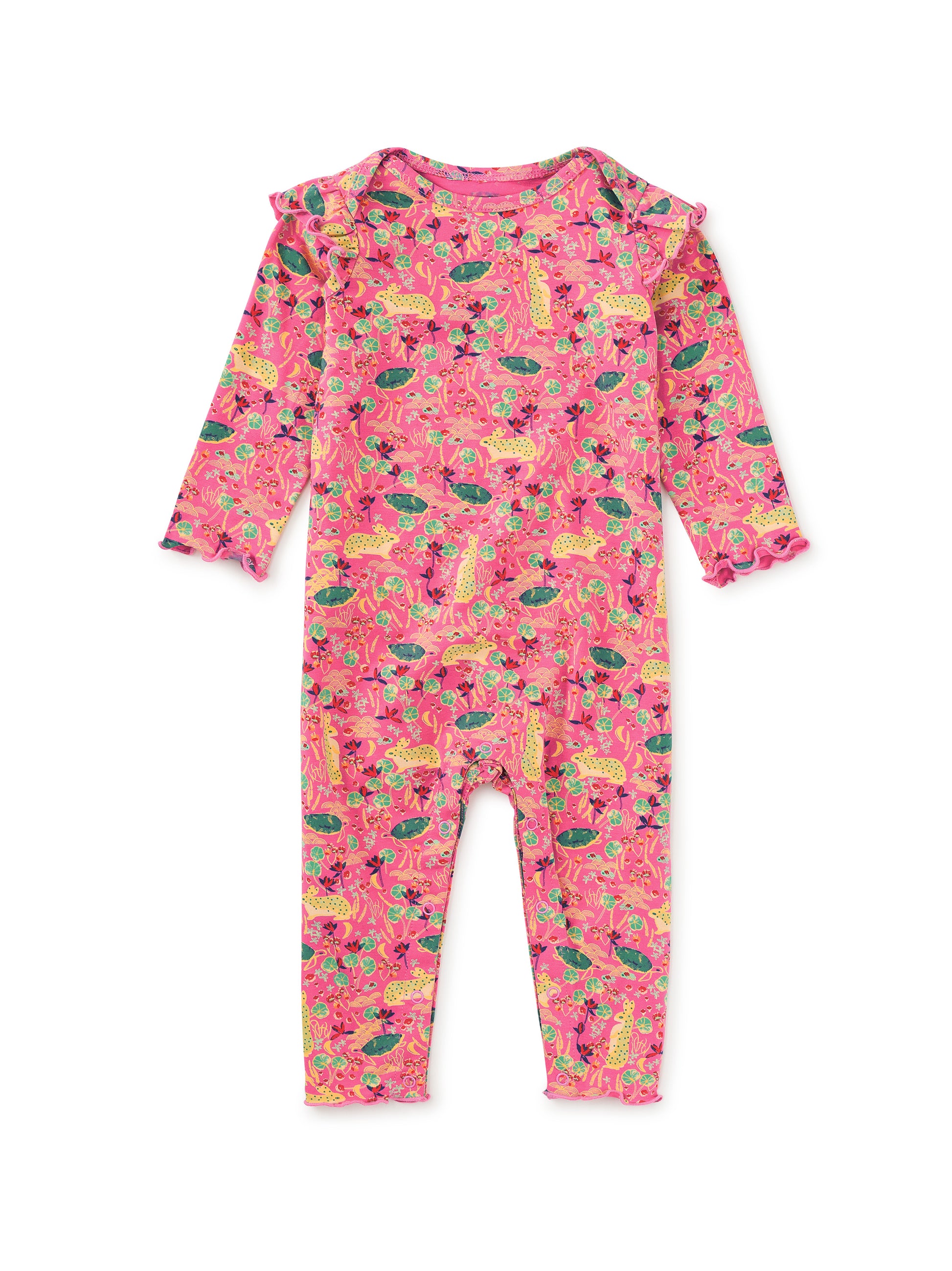 Tea Collection Girls Pink Folktale Long Sleeve Outfit Size: 6-9 Months Pink Folktale
