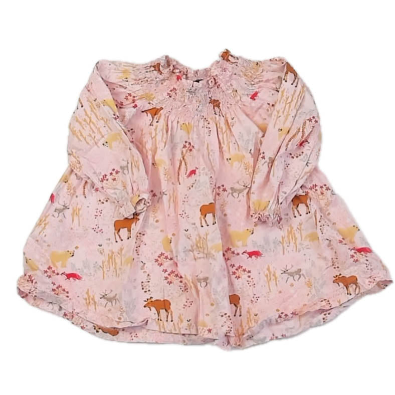 Tea Collection Girls Pink Forest Blouse Size: 3T Pink Forest