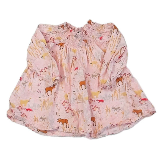 Tea Collection Girls Pink Forest Blouse Size: 3T Pink Forest