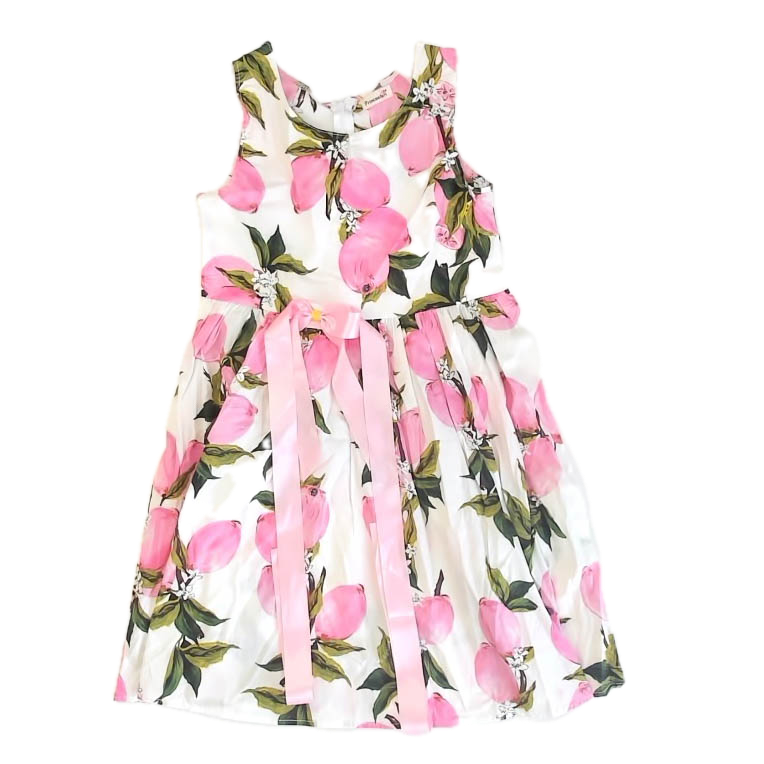 Princesas A Girls Pink Fruit Dress Size: 10 Years Pink Fruit