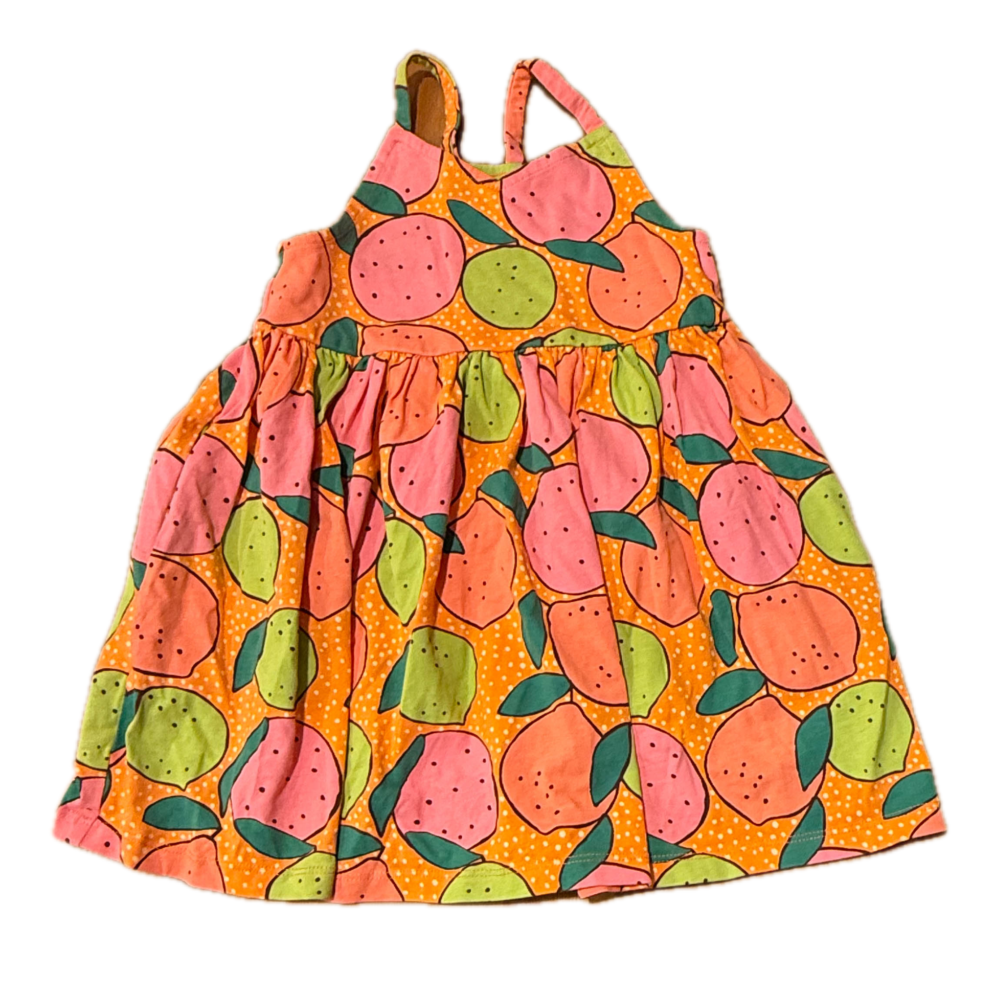 Tea Collection Girls Pink Fruit Dress Size: 2T Pink Fruit