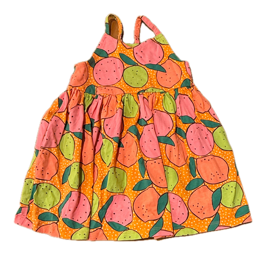 Tea Collection Girls Pink Fruit Dress Size: 2T Pink Fruit