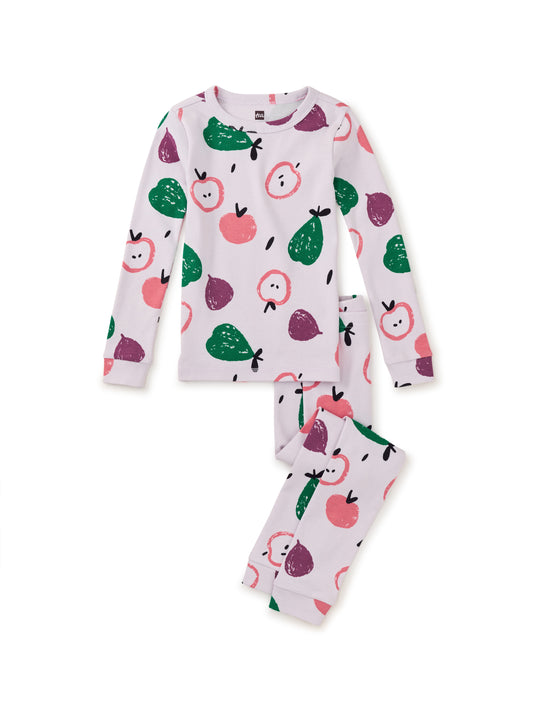 Tea Collection Girls Pink Fruits 2-piece Pajamas Size: 6-12 Pink Fruits