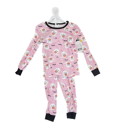 Modern Kids Girls Pink | Ghost 2-piece Pajamas Size: 8 Pink | Ghost