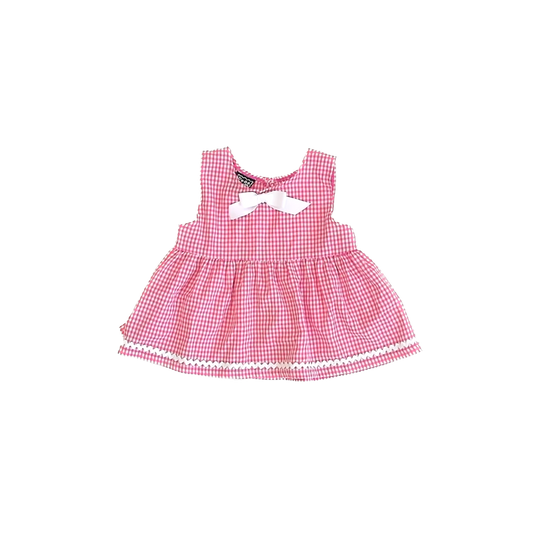 Pogo Club Girls Pink Gingham Tank Top Size: 5-6 Years Pink Gingham
