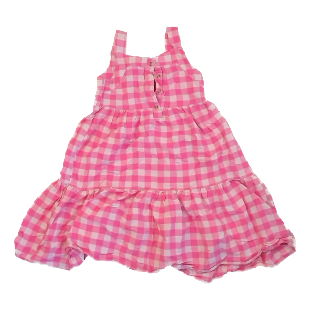 There Abouts Girls Pink Gingham Dress Size: 6 Years Pink Gingham