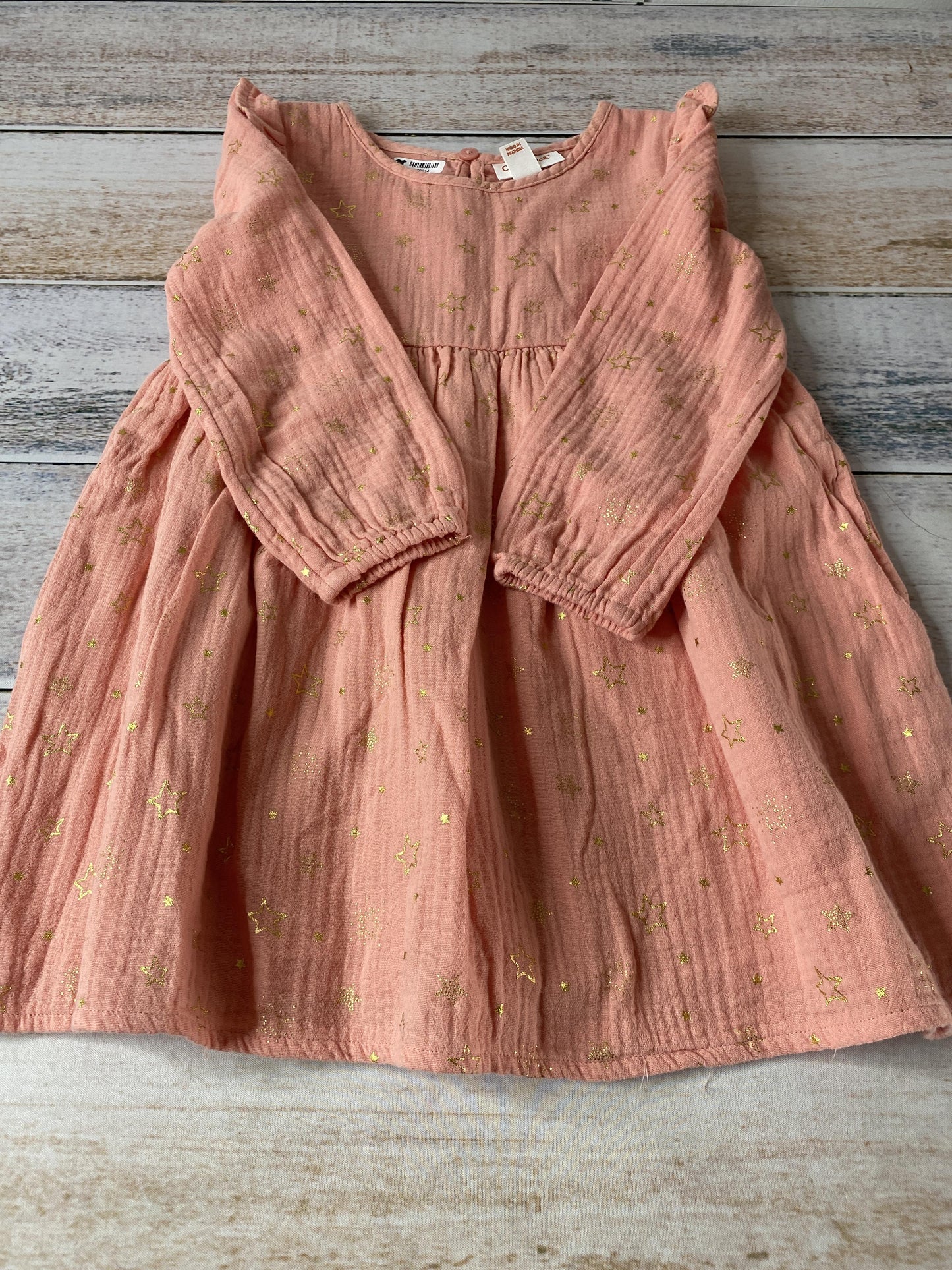 Cat & Jack Girls pink | Gold | Stars Dress Size: 3T pink | Gold | Stars