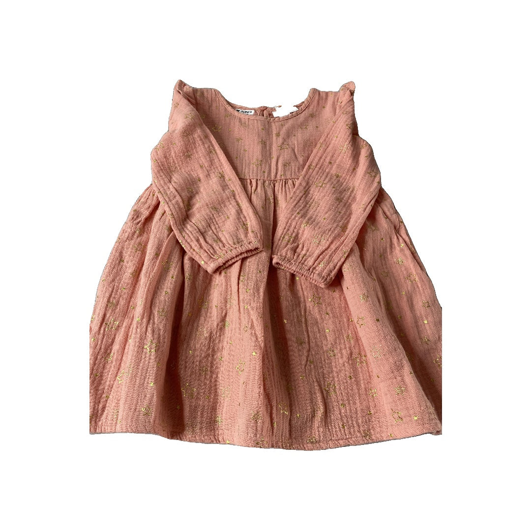 Cat & Jack Girls pink | Gold | Stars Dress Size: 3T pink | Gold | Stars