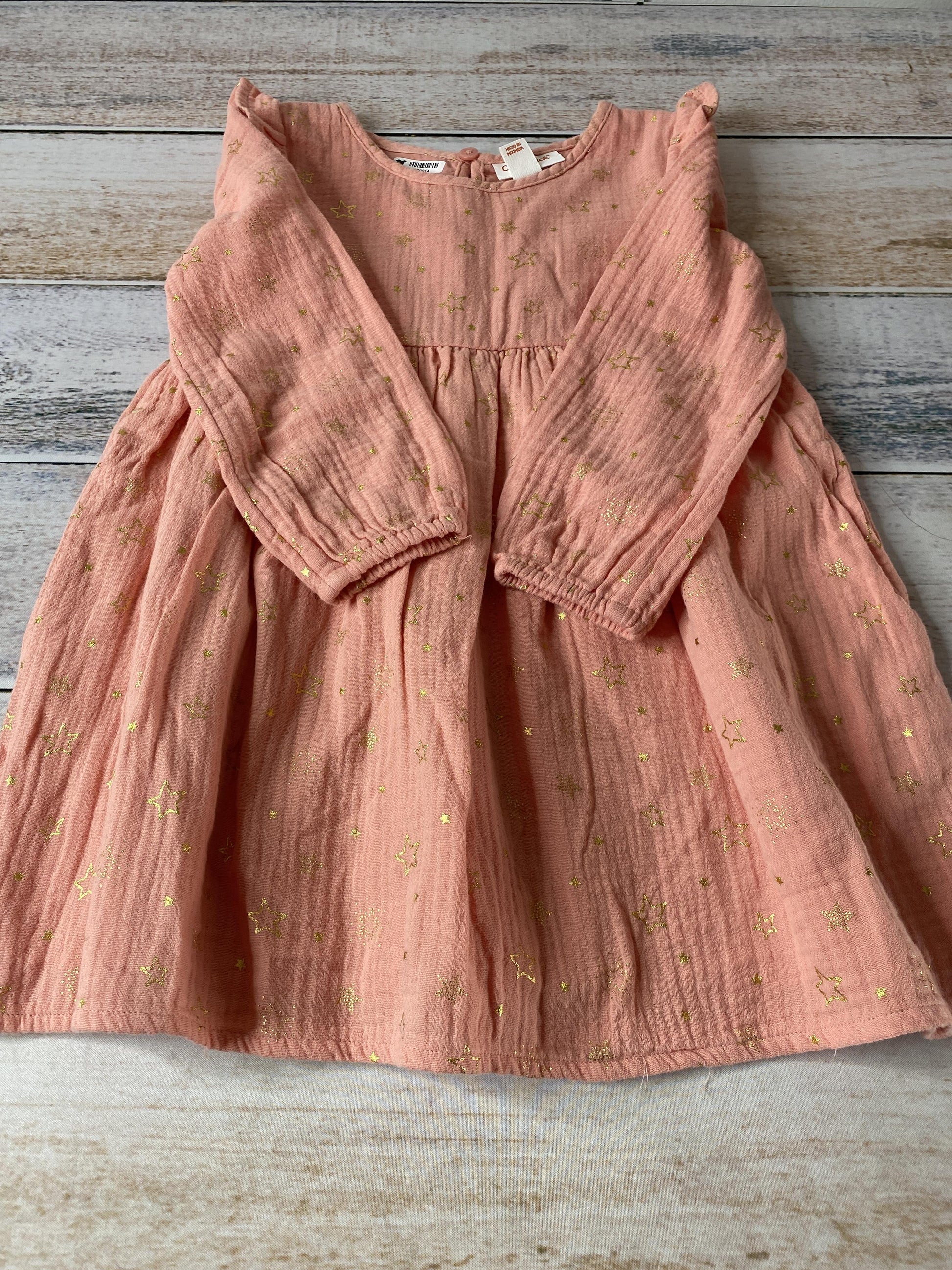 Cat & Jack Girls pink | Gold | Stars Dress Size: 3T pink | Gold | Stars