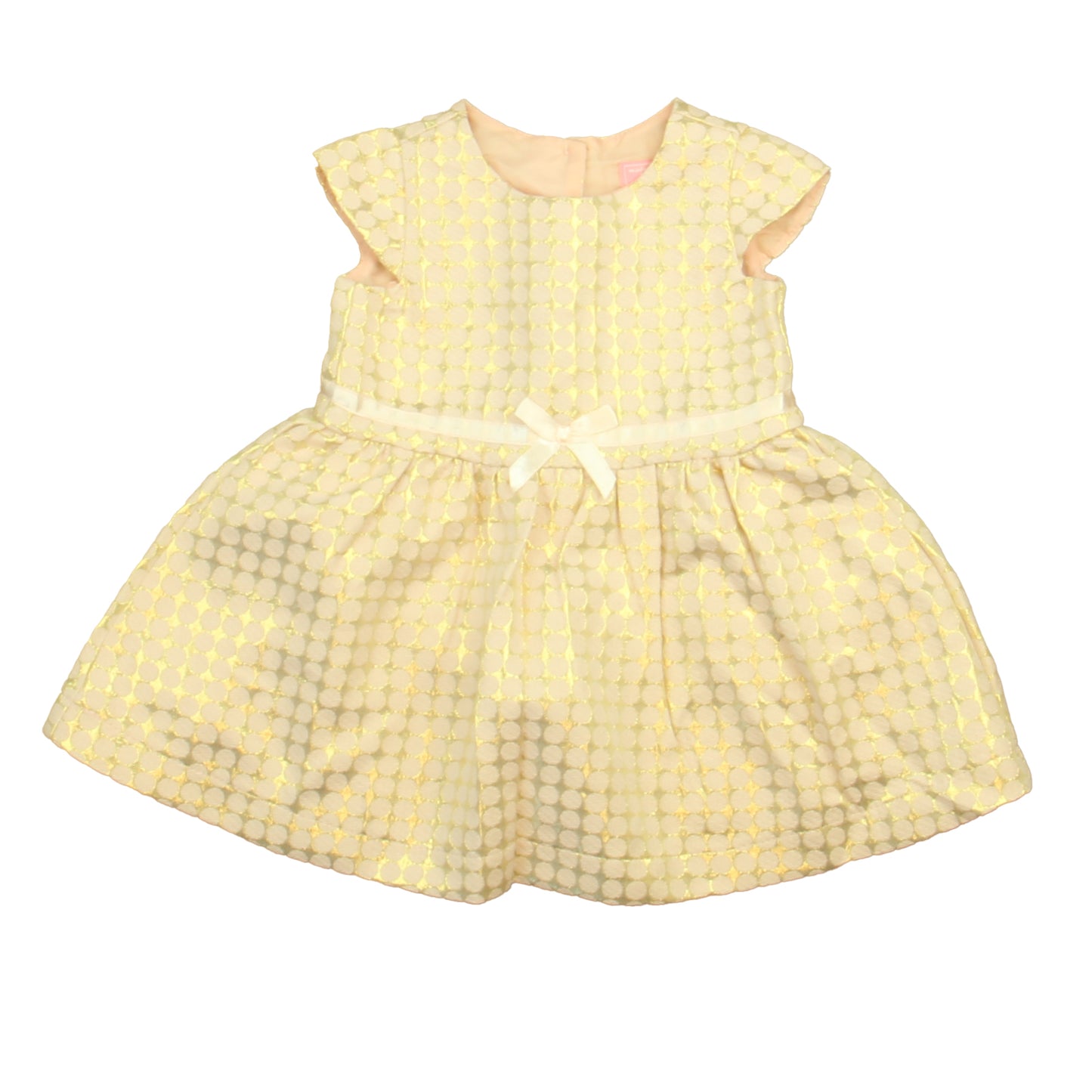 The Children's Place Girls Pink | Gold Dress Size: 9-12 Months Pink | Gold