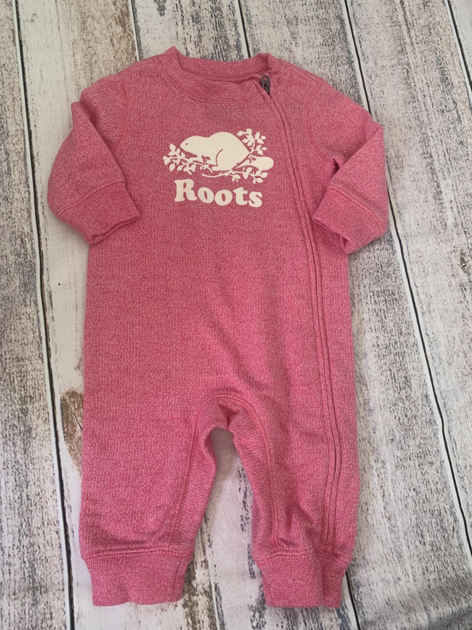 Baby Roots Unisex pink | Graphic Long Sleeve Outfit Size: 3-6 months pink | Graphic