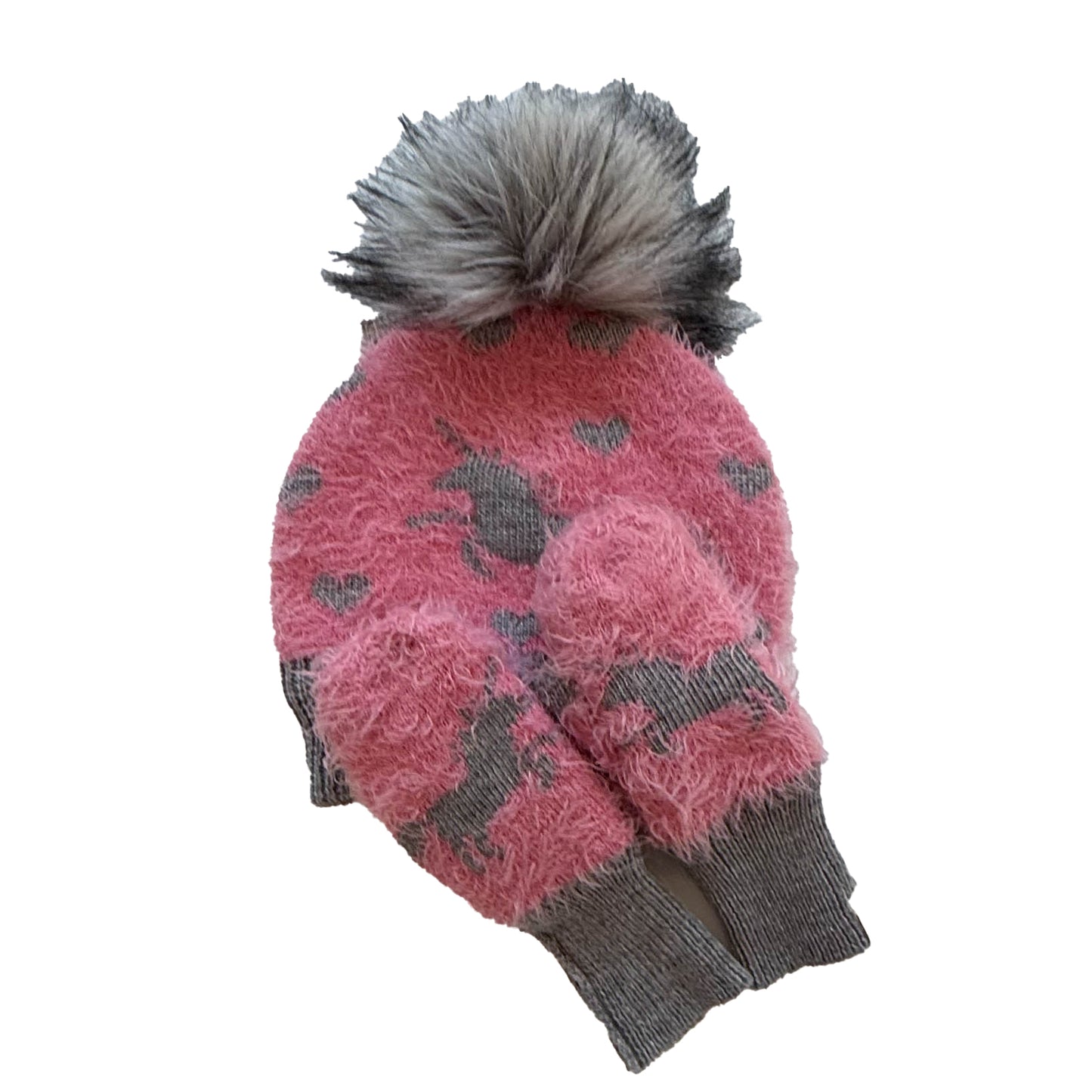 Hatley Girls Pink | Gray Winter Hat Size: 4-5T Pink | Gray