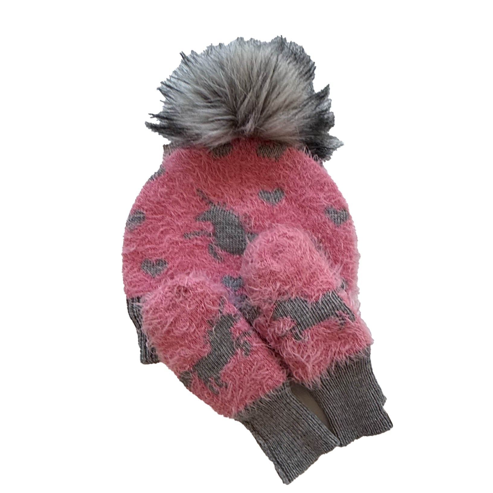 Hatley Girls Pink | Gray Winter Hat Size: 4-5T Pink | Gray