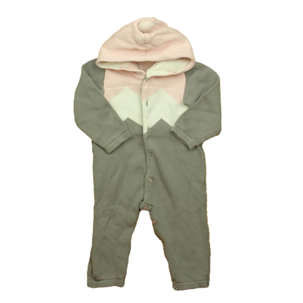 Monica + Andy Girls Pink | Gray Long Sleeve Outfit Size: 9-12 Months