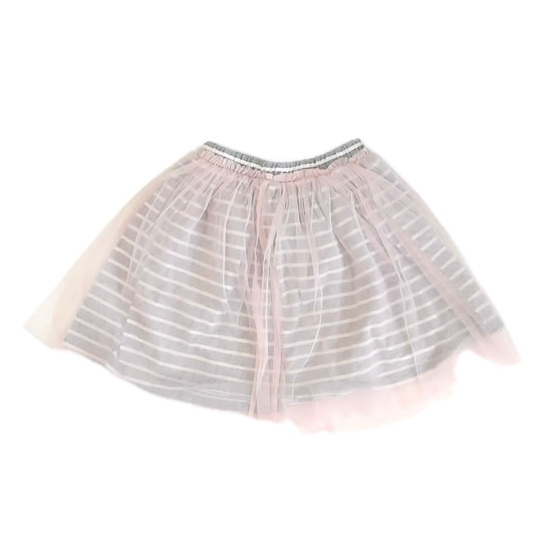 Tea Collection Girls Pink | Gray Skirt Size: 7 Years Pink | Gray