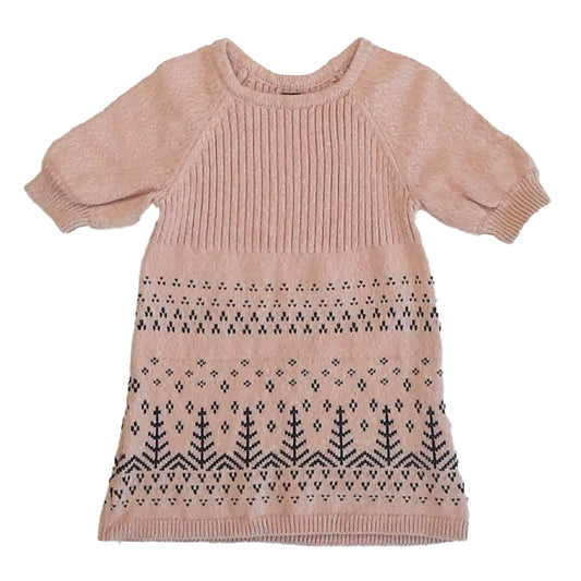 Tea Collection Girls Pink | Gray Sweater Dress Size: 3T Pink | Gray