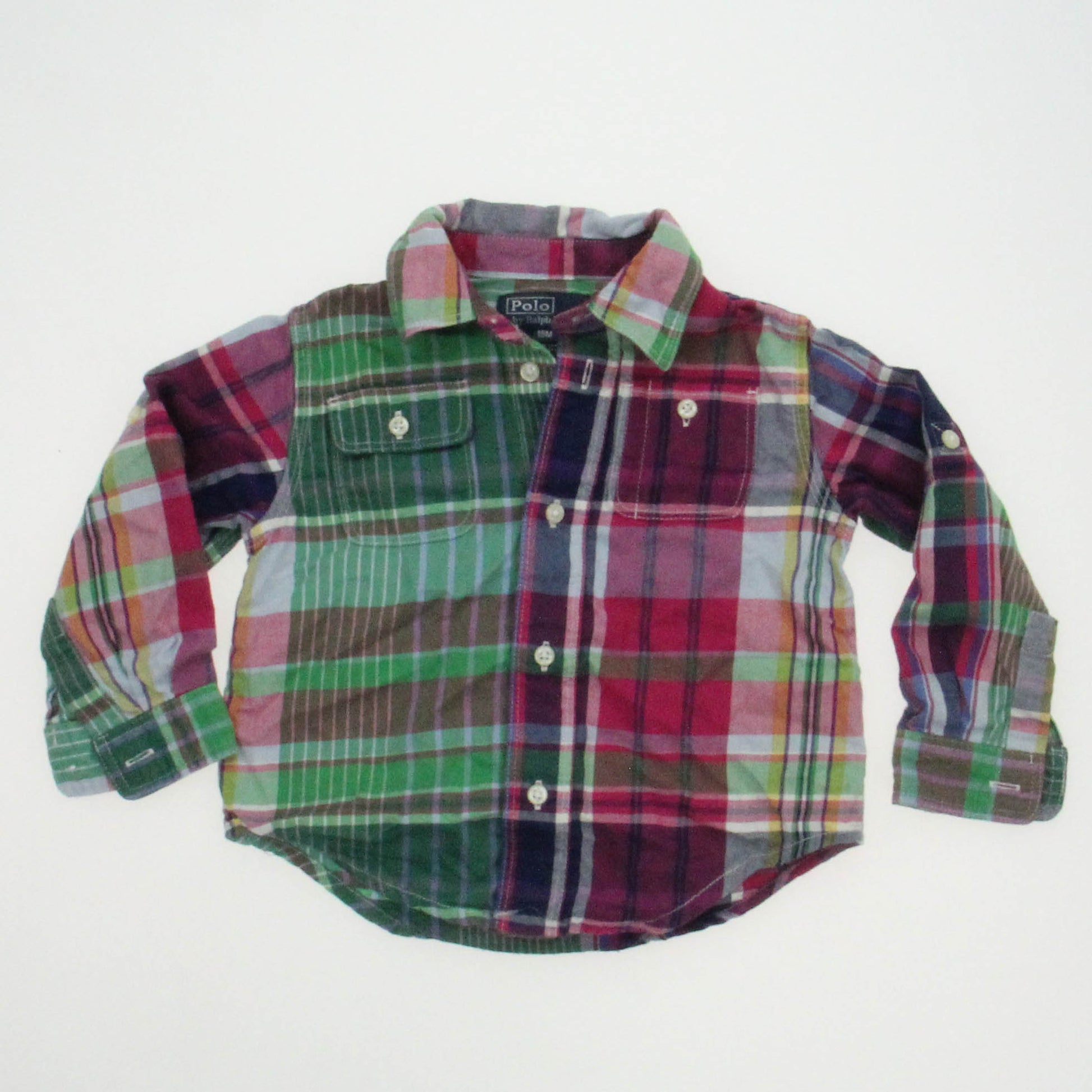 Ralph Lauren Unisex Pink | Green | Blue | Multi | Plaid Button Down Long Sleeve Size: 18 Months Pink | Green | Blue | Multi | Plaid