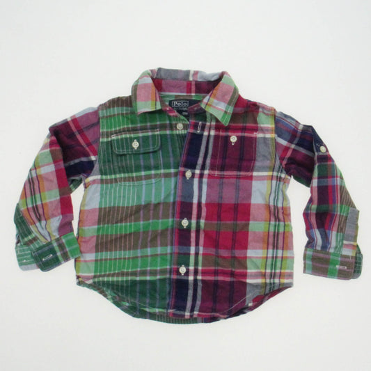 Ralph Lauren Unisex Pink | Green | Blue | Multi | Plaid Button Down Long Sleeve Size: 18 Months Pink | Green | Blue | Multi | Plaid