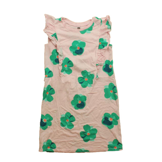 Tea Girls Pink | Green | Floral Sun Dress Size: 10 Years