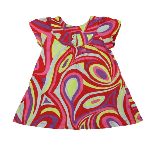 Hanna Andersson Girls Pink | Green | Purple Dress Size: 2T