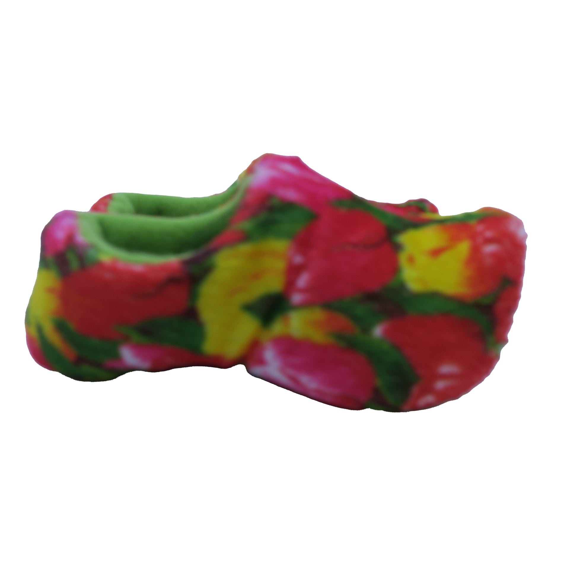 Wooden Shoe Slippers Girls Pink | Green Tulips Slippers Size: 4-5 Toddler Pink | Green Tulips