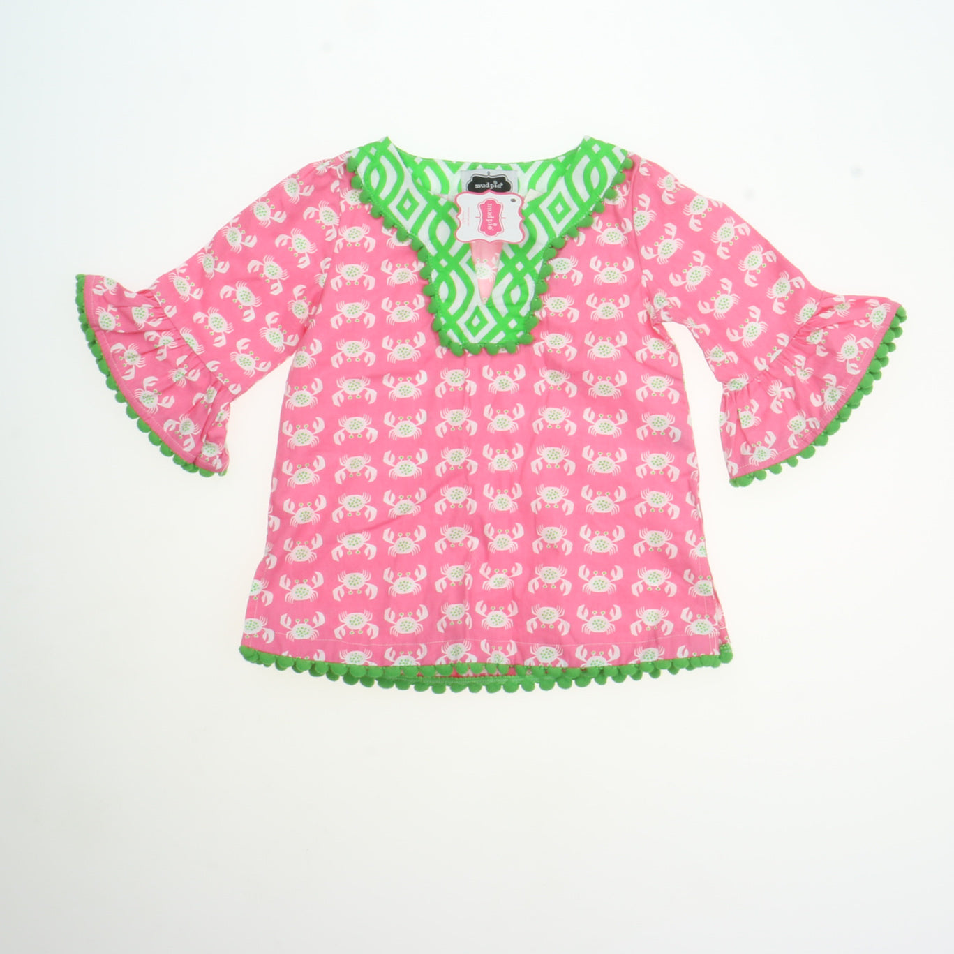 Mudpie Girls Pink | Green Cover-up Size: 9-12 Months Pink | Green