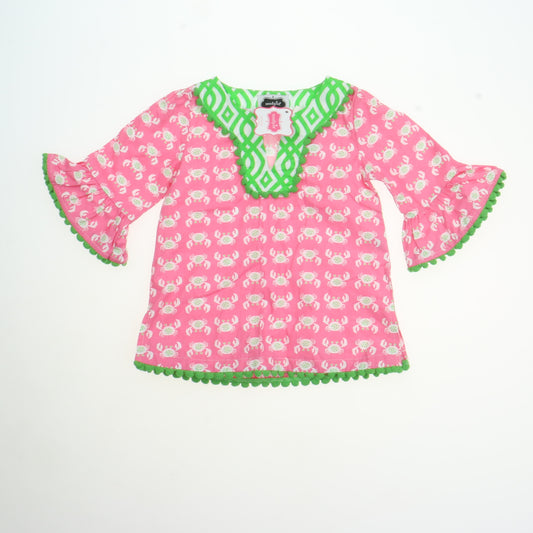 Mudpie Girls Pink | Green Cover-up Size: 9-12 Months Pink | Green