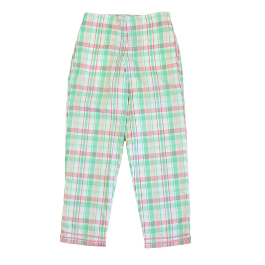 Classic Prep Girls Pink & Green Pants Size: 7 Years