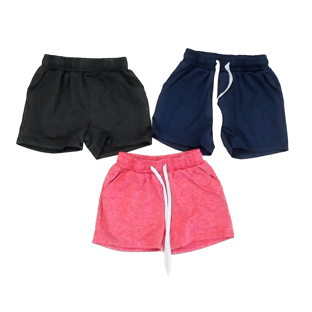 Poroka Girls Pink | Grey | Navy Athletic Shorts Size: 4-5T Pink | Grey | Navy