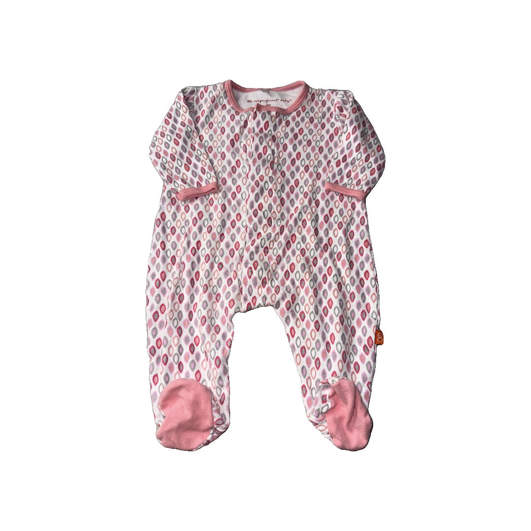 Magnificent Baby Girls pink | Grey | Red | Pattern Pajamas Size: 6 months pink | Grey | Red | Pattern