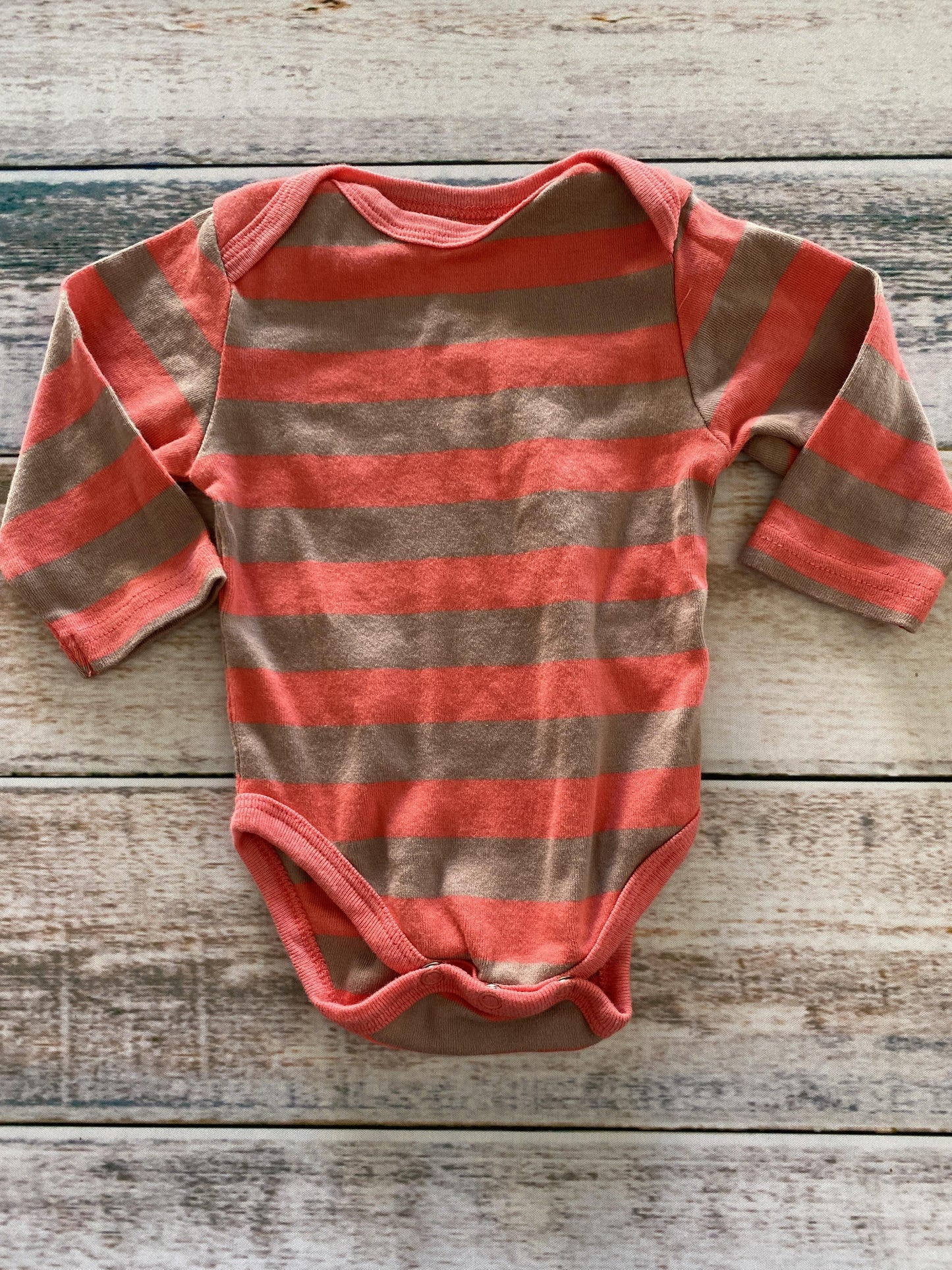 Leveret Girls pink | Grey | Stripe Onesie Size: 3-6 months pink | Grey | Stripe