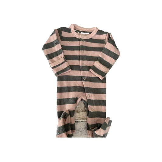 L‚Äôoved Baby Girls pink | Grey | Stripe Pajamas Size: Newborn pink | Grey | Stripe