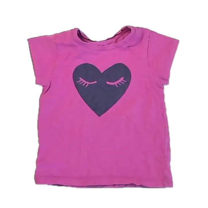 Tea Collection Girls Pink Heart T-Shirt Size: 2T Pink Heart
