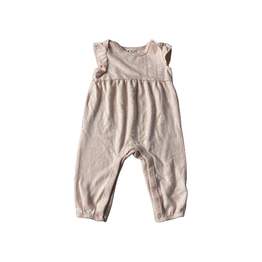 Cat & Jack Girls pink | Hearts | White Romper Size: 3-6 months pink | Hearts | White
