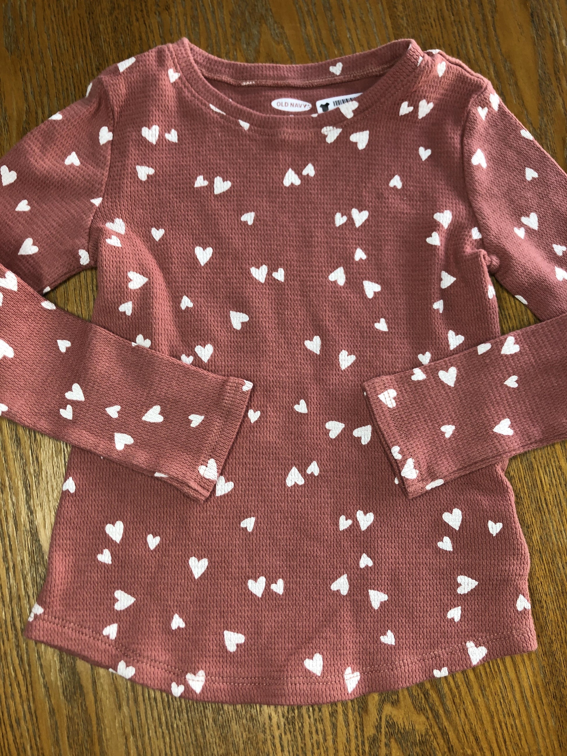 Old Navy Girls pink | Hearts Long Sleeve T-Shirt Size: 4T pink | Hearts