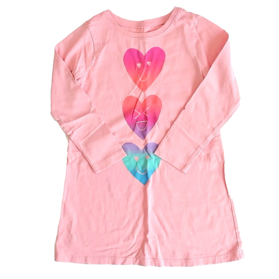 Tea Collection Girls Pink Hearts Dress Size: 4T Pink Hearts