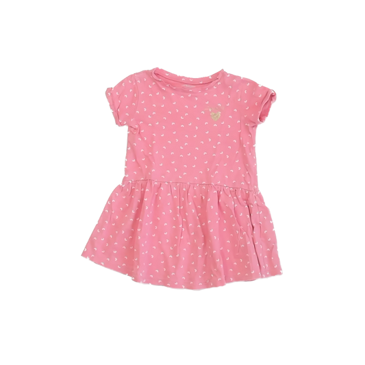 Vertbaudet Girls Pink Hearts Dress Size: 4T Pink Hearts